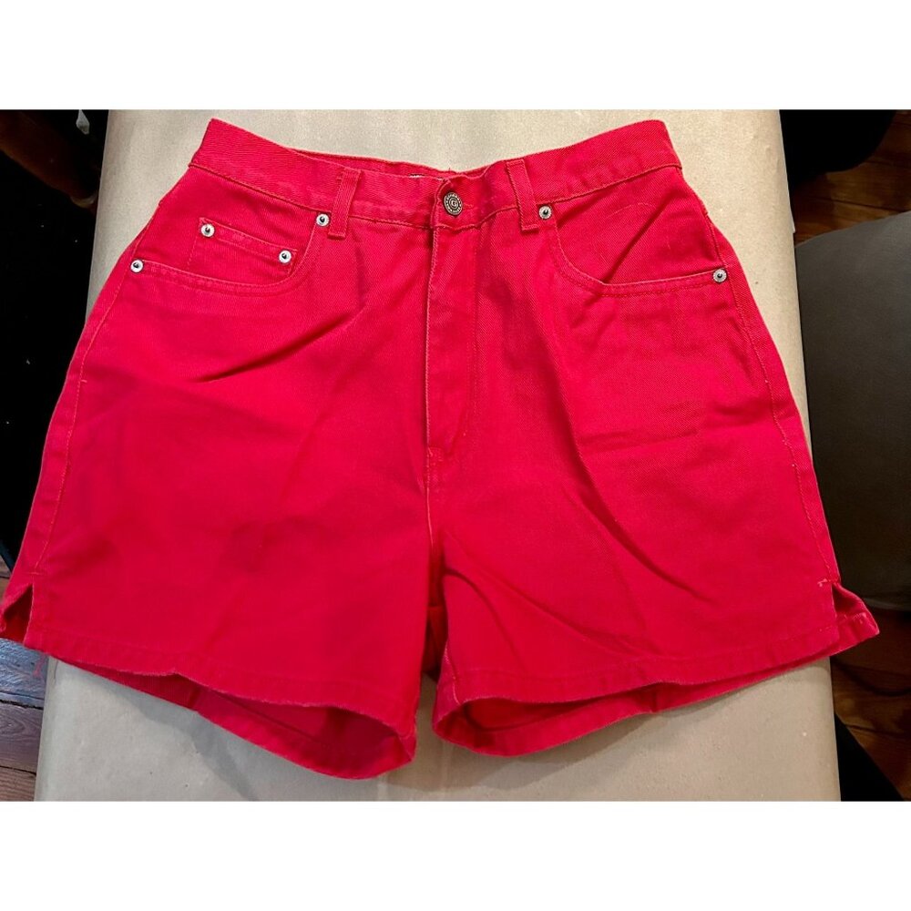 Ladies Size 10 Generra Red Denim Shorts